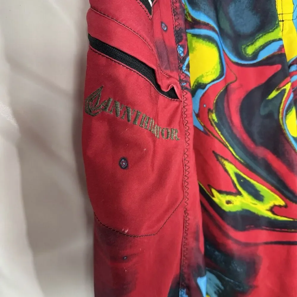 Volcom Annihilator Paintwash Board Shorts Size 36 Swim Trunks Y2K Abstract